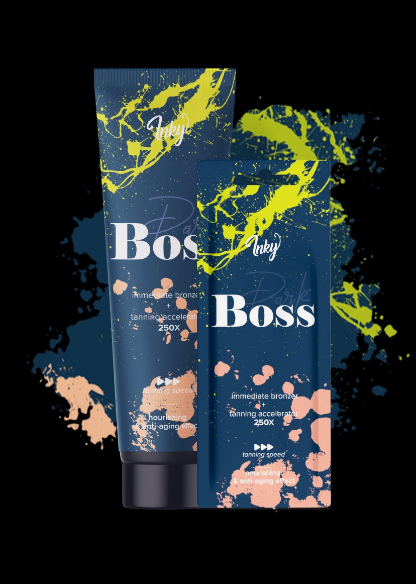 Solárna kozmetika Inky Dark Boss 250X immediate bronzer s urýchľovačom opálenia 150ml