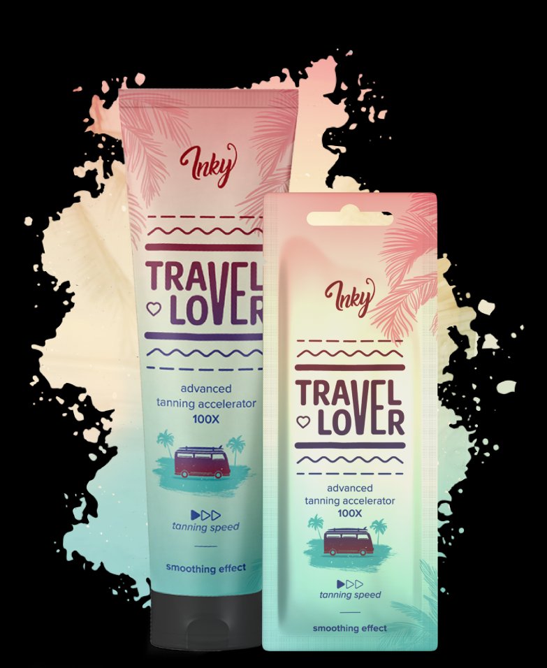 Cestovný akcelerátor opálenia Inky Travel Lover 100X smoothing effect kompaktná veľkosť